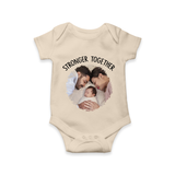 Stronger Together Romper/Onesie | Custom Family Romper/Onesie Celebrating Family Bonds - IVORY - New Born (Chest 14")