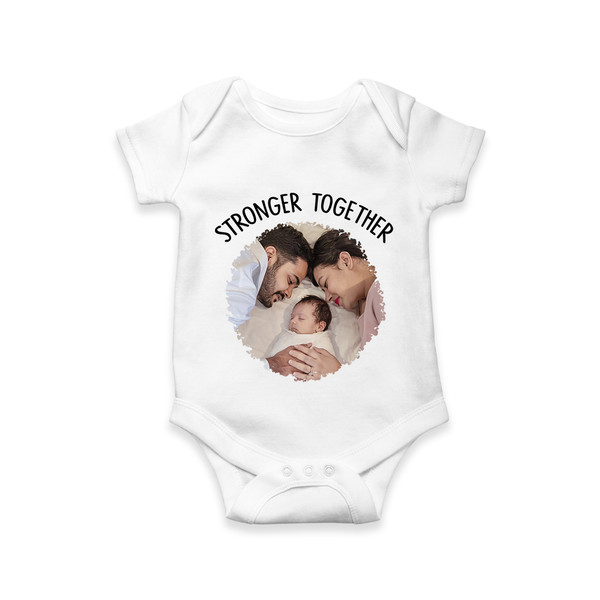 Stronger Together Romper/Onesie | Custom Family Romper/Onesie Celebrating Family Bonds - WHITE - New Born (Chest 14")