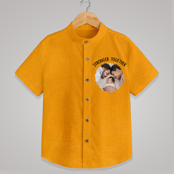 Stronger Together Shirt | Custom Family Shirt Celebrating Family Bonds - CHROME YELLOW - 0 - 6 Months Old (Chest 23")
