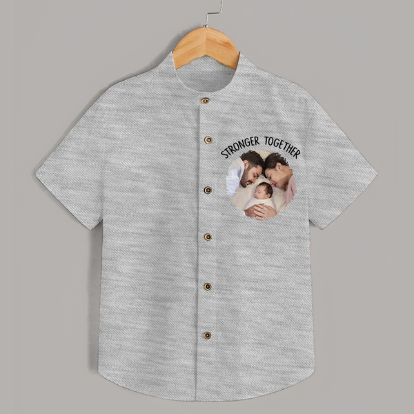 Stronger Together Shirt | Custom Family Shirt Celebrating Family Bonds - GREY - 0 - 6 Months Old (Chest 23")