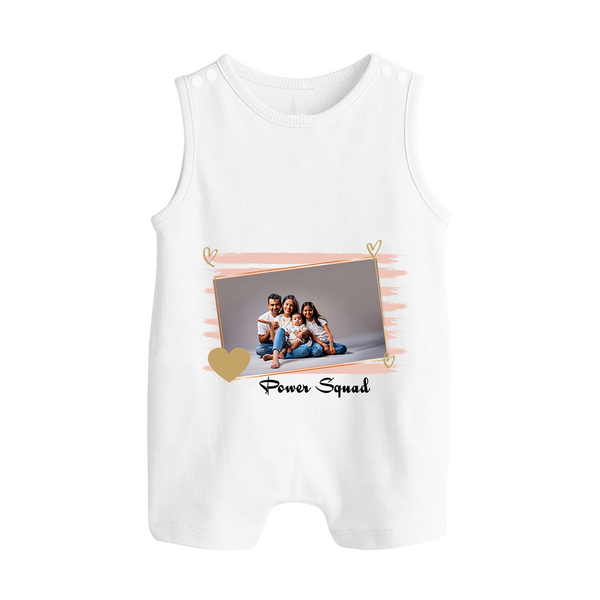 Power Squad Romper suit/Sleeveless Romper | Personalized Family Romper suit/Sleeveless Romper for the Whole Crew - WHITE - 0 - 5 Months Old (Chest 18")