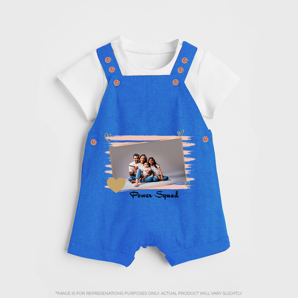 Power Squad Dungaree Set | Personalized Family Dungaree Set for the Whole Crew - COBALT BLUE - 0 - 5 Months Old (Chest 18")