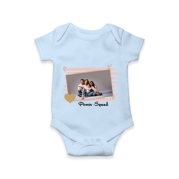 Power Squad Romper/Onesie | Personalized Family Romper/Onesie for the Whole Crew - BABY BLUE - New Born (Chest 14")