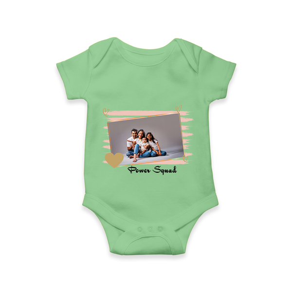 Power Squad Romper/Onesie | Personalized Family Romper/Onesie for the Whole Crew - GREEN - New Born (Chest 14")