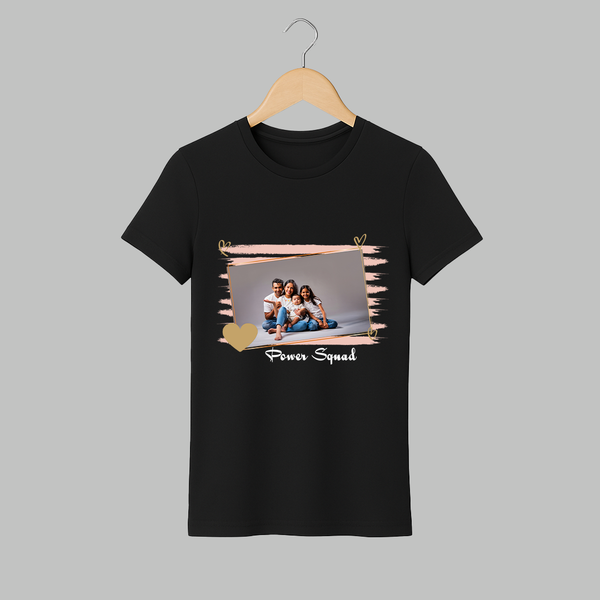Power Squad Adult Tshirt | Personalized Family Adult Tshirt for the Whole Crew - BLACK - S (Chest 19")