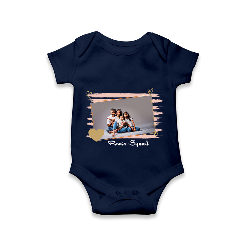 Power Squad Romper/Onesie | Personalized Family Romper/Onesie for the Whole Crew - NAVY BLUE - New Born (Chest 14")