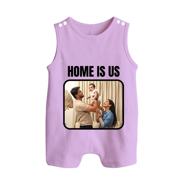 Home is Us Romper suit/Sleeveless Romper | Custom Family Romper suit/Sleeveless Romper for Family Pride - LILAC - 0 - 5 Months Old (Chest 18")