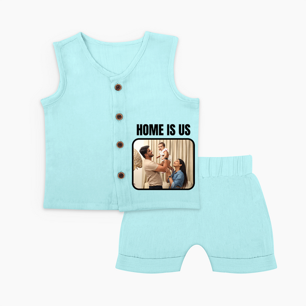 Home is Us Jabla Set | Custom Family Jabla Set for Family Pride - BABY BLUE - 0 - 3 Months Old (Chest 9.8")