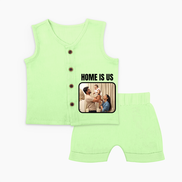 Home is Us Jabla Set | Custom Family Jabla Set for Family Pride - PASTEL GREEN - 0 - 3 Months Old (Chest 9.8")