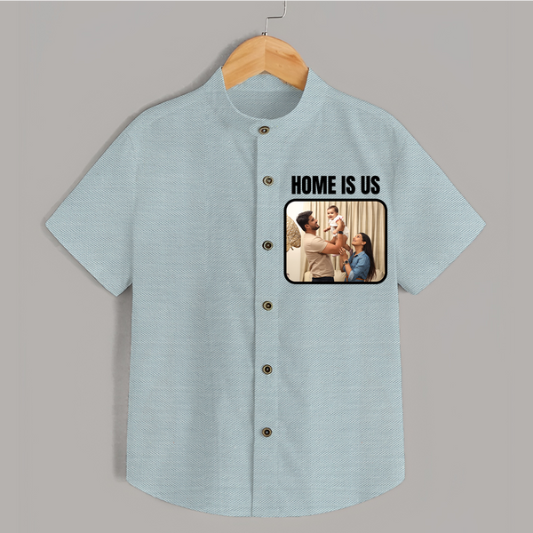 Home is Us Shirt | Custom Family Shirt for Family Pride - ARCTIC BLUE - 0 - 6 Months Old (Chest 23")