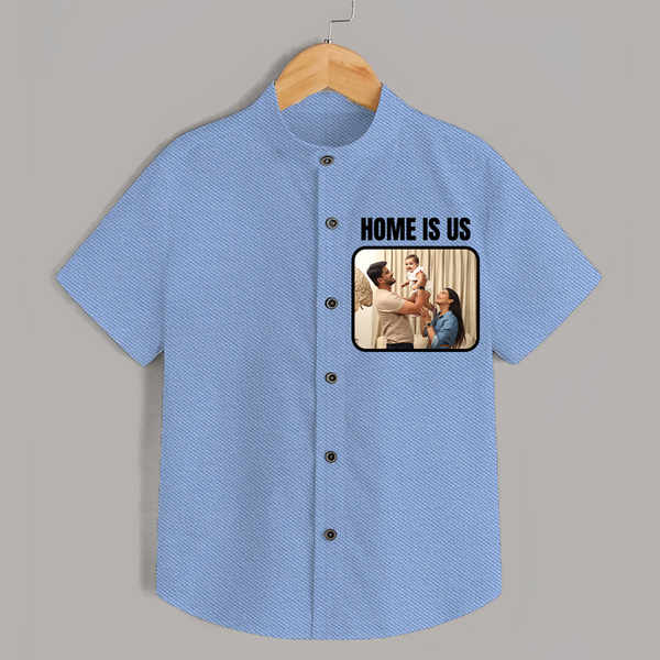 Home is Us Shirt | Custom Family Shirt for Family Pride - SKY BLUE - 0 - 6 Months Old (Chest 23")