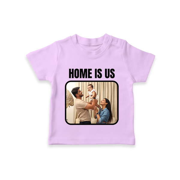 Home is Us T-shirt | Custom Family T-shirt for Family Pride - LILAC - 0-5 Months Old (Chest 17")