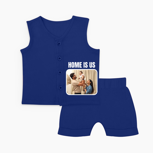 Home is Us Jabla Set | Custom Family Jabla Set for Family Pride - NAVY BLUE - 0 - 3 Months Old (Chest 9.8")