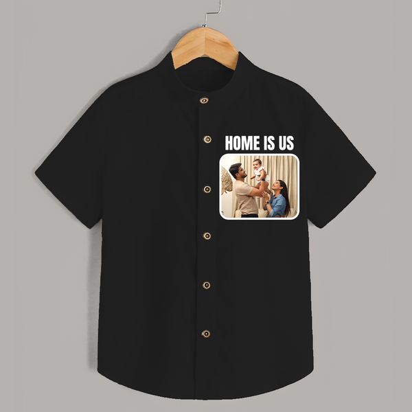 Home is Us Shirt | Custom Family Shirt for Family Pride - BLACK - 0 - 6 Months Old (Chest 23")