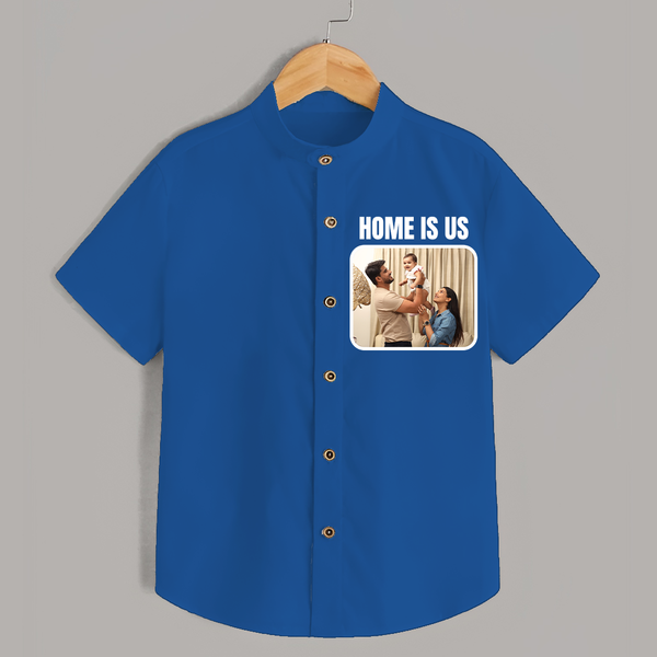 Home is Us Shirt | Custom Family Shirt for Family Pride - COBALT BLUE - 0 - 6 Months Old (Chest 23")