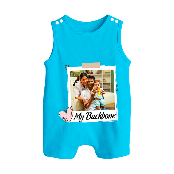 My Backbone Romper suit/Sleeveless Romper | Personalized Family Romper suit/Sleeveless Romper Honoring Loved Ones - SKY BLUE - 0 - 5 Months Old (Chest 18")
