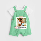My Backbone Dungaree Set | Personalized Family Dungaree Set Honoring Loved Ones - GREEN - 0 - 5 Months Old (Chest 18")