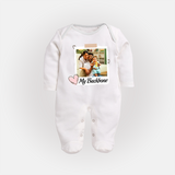 My Backbone Sleep suit/full sleeve body suit | Personalized Family Sleep suit/full sleeve body suit Honoring Loved Ones - WHITE - New Born (Chest 7.5")