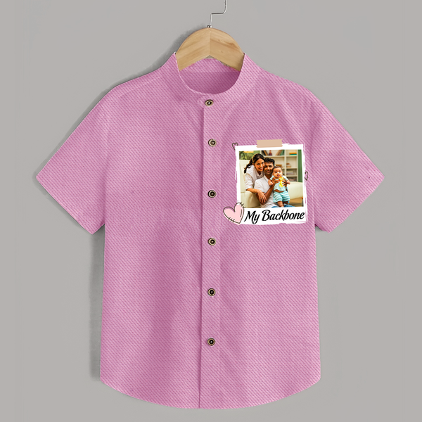 My Backbone Shirt | Personalized Family Shirt Honoring Loved Ones - BABY PINK - 0 - 6 Months Old (Chest 23")