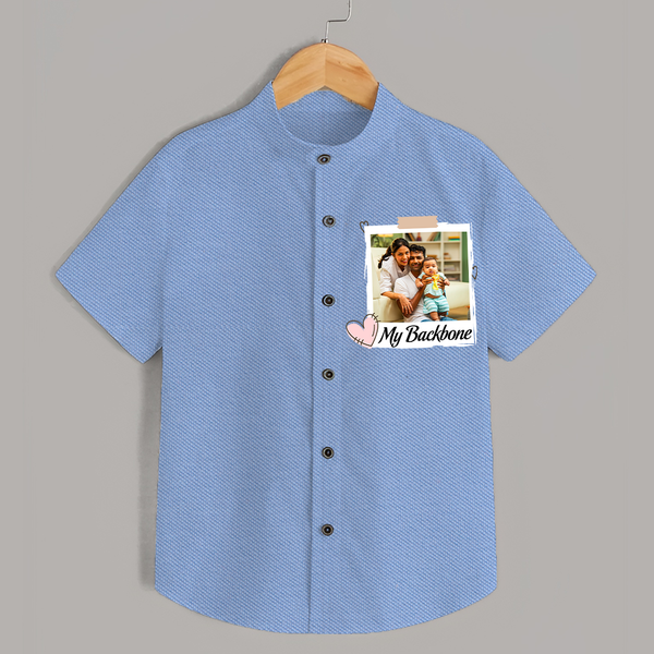 My Backbone Shirt | Personalized Family Shirt Honoring Loved Ones - SKY BLUE - 0 - 6 Months Old (Chest 23")