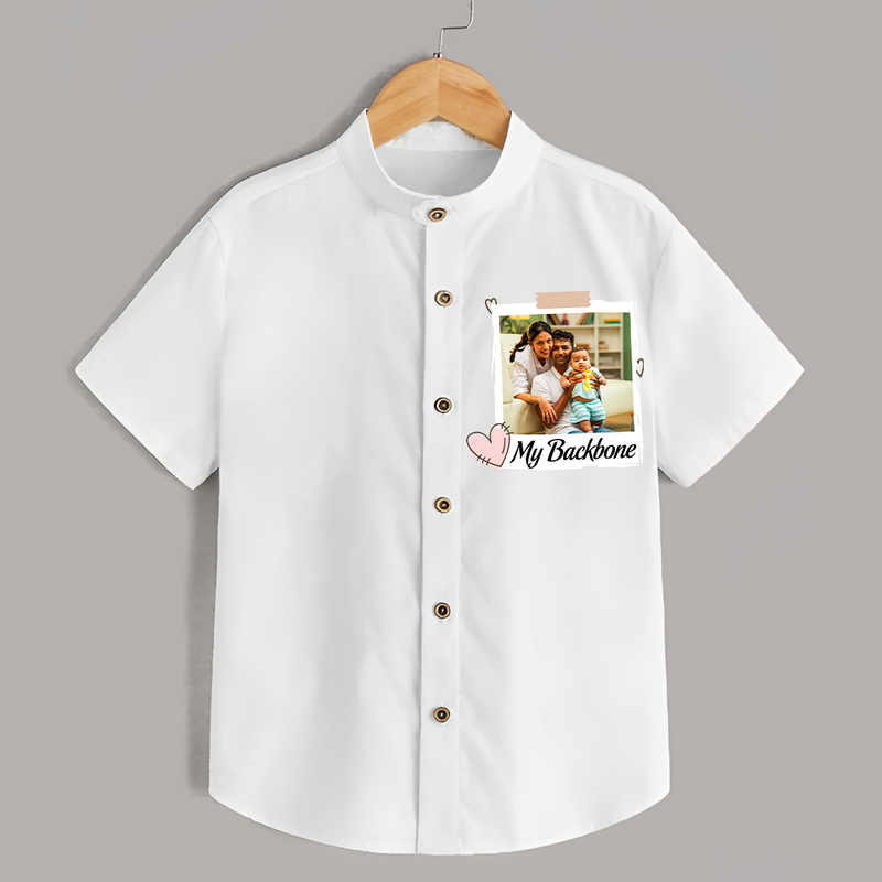 My Backbone Shirt | Personalized Family Shirt Honoring Loved Ones - WHITE - 0 - 6 Months Old (Chest 23")