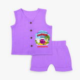 Harvesting Happiness Pongal Vibes - Customized Jabla For Kids - PURPLE - 0 - 3 Months Old (Chest 9.8")