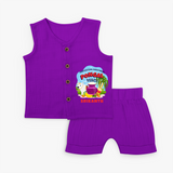 Harvesting Happiness Pongal Vibes - Customized Jabla For Kids - ROYAL PURPLE - 0 - 3 Months Old (Chest 9.8")