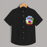 Harvesting Happiness Pongal Vibes - Customized Shirt For Kids - BLACK - 0 - 6 Months Old (Chest 23")