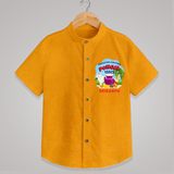 Harvesting Happiness Pongal Vibes - Customized Shirt For Kids - CHROME YELLOW - 0 - 6 Months Old (Chest 23")