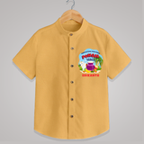 Harvesting Happiness Pongal Vibes - Customized Shirt For Kids - PASTEL YELLOW - 0 - 6 Months Old (Chest 23")