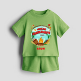 Harvesting Happiness Makar Sankranti Vibes - Customized Co-ord Set For Kids - KIWI GREEN - 1-2 Years Old (Chest 22")