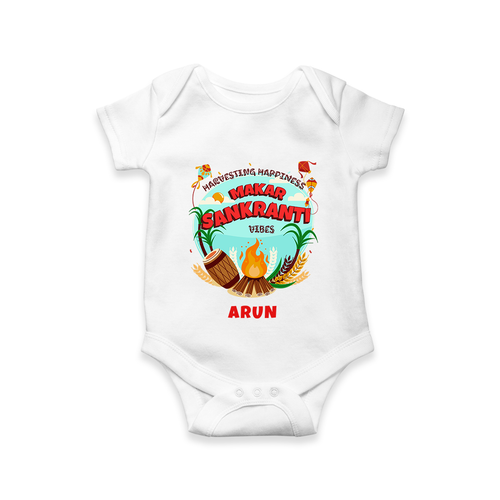 Harvesting Happiness Makar Sankranti Vibes - Customized Romper For Babies