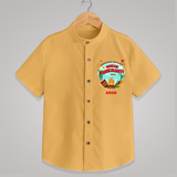 Harvesting Happiness Makar Sankranti Vibes - Customized Shirt For Kids - PASTEL YELLOW - 0 - 6 Months Old (Chest 23")