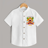 Harvesting Happiness Magh Bihu Vibes - Customized Shirt For Kids - WHITE - 0 - 6 Months Old (Chest 23")