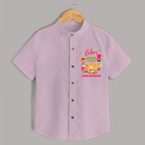 Happy Lohri With Mummyji Papaji   - Customized Shirt For Kids - PINK - 0 - 6 Months Old (Chest 23")