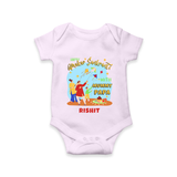 Happy Makar Sankranti With Mummy Papa - Customized Romper For Babies - LILAC - 0 - 3 Months Old (Chest 16")