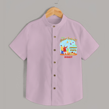 Happy Makar Sankranti With Mummy Papa - Customized Shirt For Kids - PINK - 0 - 6 Months Old (Chest 23")