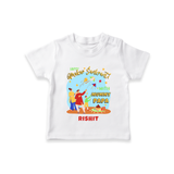 Happy Makar Sankranti With Mummy Papa - Customized T-Shirt For Kids - WHITE - 0-5 Months Old (Chest 17")