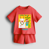 Little Farmer On Pongal - Customized Co-ord Set For Kids - RED - 1-2 Years Old (Chest 22")