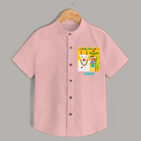 Little Farmer On Pongal - Customized Shirt For Kids - PEACH - 0 - 6 Months Old (Chest 23")