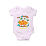 Pongalo Pongal” Twin Pots – Tamil Typograph | Personalized Kids Romper  - LILAC - New Born (Chest 14")
