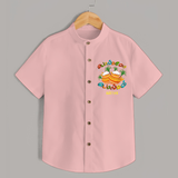 Pongaloo Pongal - Customized Shirt For Kids - PEACH - 0 - 6 Months Old (Chest 23")