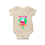 Sweet as Pongal Pot Illustration | Personalized Kids Romper  - IVORY - New Born (Chest 14")