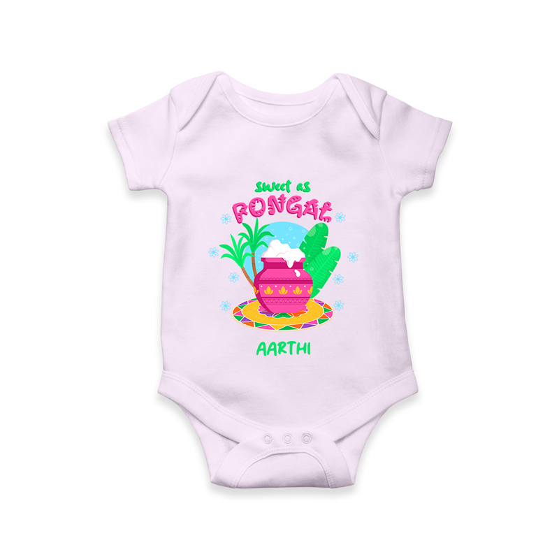 Sweet As Pongal - Customized Romper For Babies - LILAC - 0 - 3 Months Old (Chest 16")