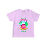 Sweet as Pongal Pot Illustration | Personalized Kids T-Shirt  - LILAC - 0-5 Months Old (Chest 17")