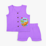 Bonfire Bright Lohre Delight - Customized Jabla For Kids - PURPLE - 0 - 3 Months Old (Chest 9.8")