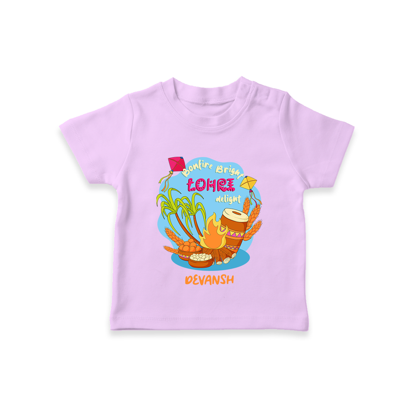 Bonfire Bright Lohre Delight - Customized T-Shirt For Kids - LILAC - 0-5 Months Old (Chest 17")