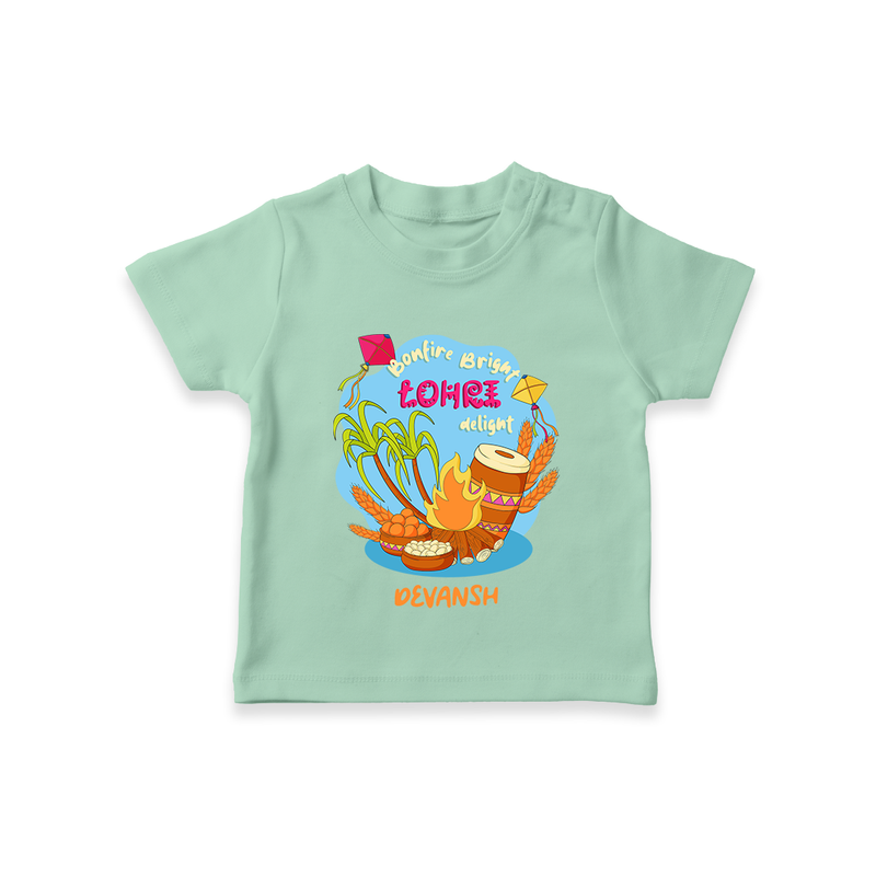 Bonfire Bright Lohre Delight - Customized T-Shirt For Kids - MINT GREEN - 0-5 Months Old (Chest 17")