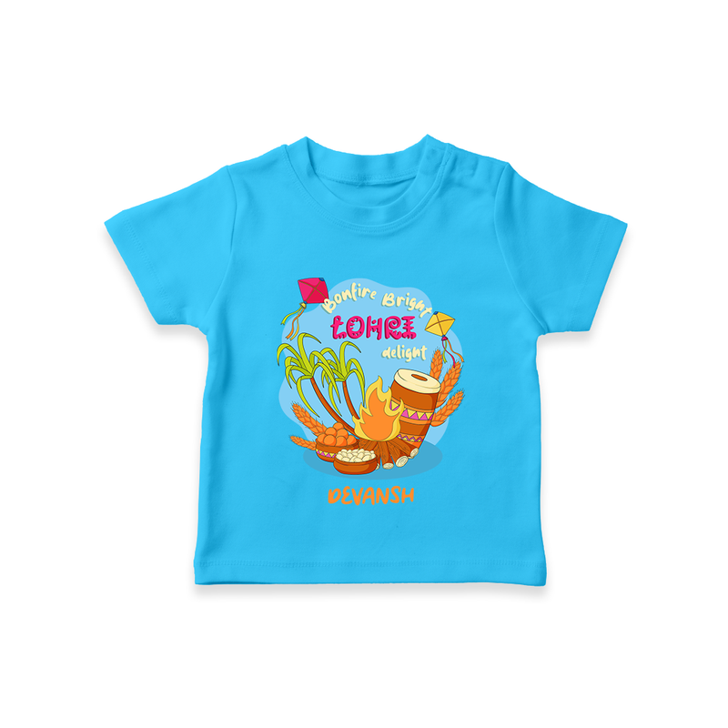 Bonfire Bright Lohre Delight - Customized T-Shirt For Kids - SKY BLUE - 0-5 Months Old (Chest 17")