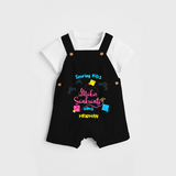 Soaring Kites Makar Sankranti Vibes - Customized Dungaree Set For Kids - BLACK - 0 - 5 Months Old (Chest 18")